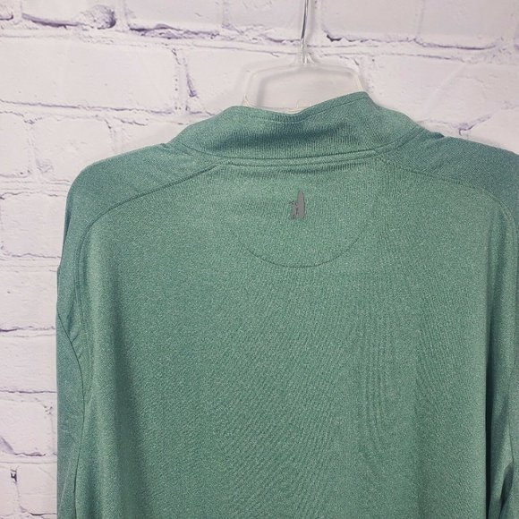 Johnnie O Men's Size XXL Green Oakland Athletic Flex Melange Quarter Zip Jacket - Picture 9 of 11
